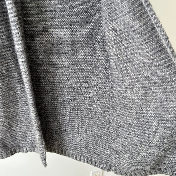 Loft Alpaca & Merino Wool Long Gray Shawl Collar Open Cardigan - Picture 11 of 16